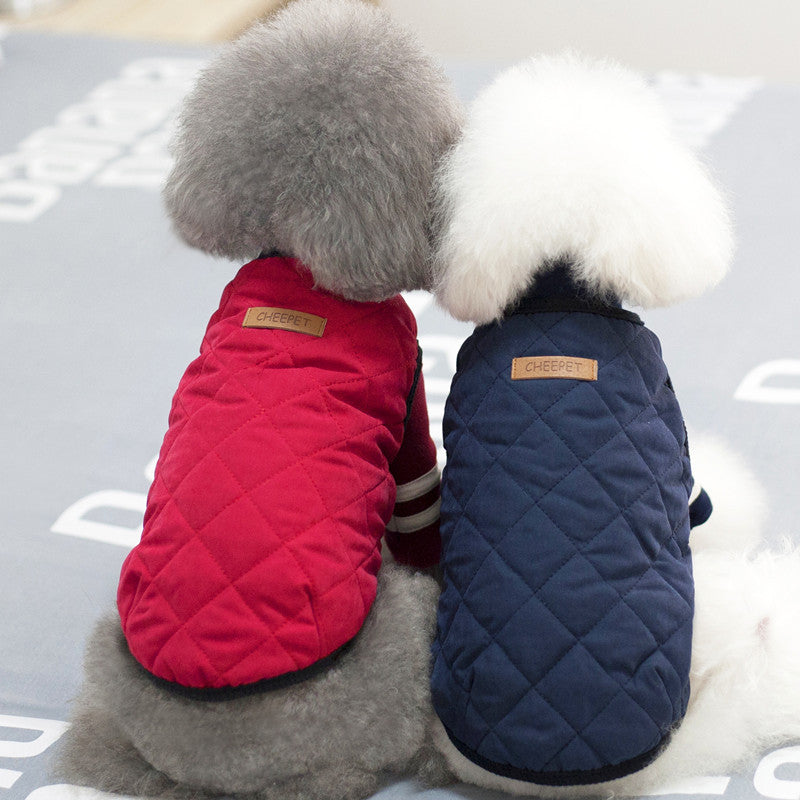 1 batch of foreign trade amazing vest pet clothes puppy dog cotton coat thick teddy bichon bomei autumn and winter clothes