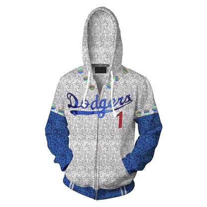 2024 Rocketman Elton John Dodgers Hoodie Baseball Team Uniform Cosplay Costume