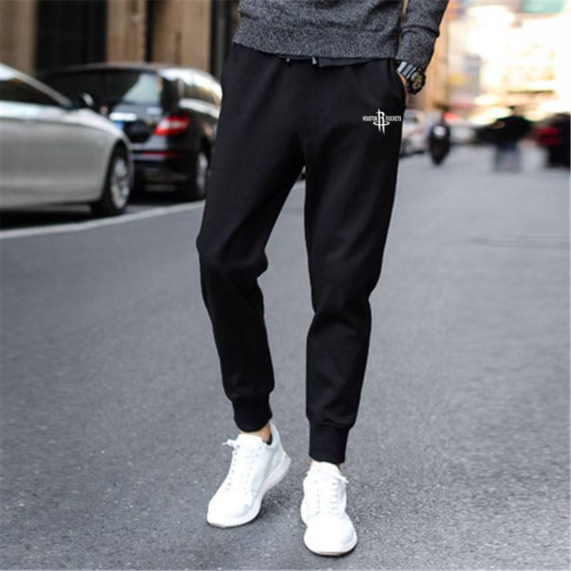 2021 Bouquel Spring Summer Korean version of the trend thin pants men's straight nine points casual trousers sportswear