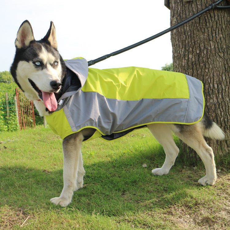 Pets color matching hawn big dog raincoat outdoor breathable dog jacket cross-border pet supplies distribution wholesale