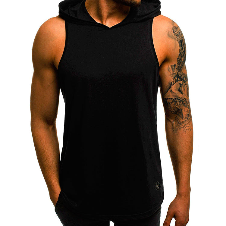 Solid color hooded vest