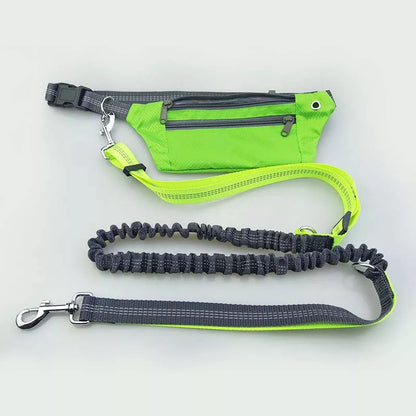 Pet Dog Leash  Waist Waterproof Pockets Dog Reflective Belt  Elasticity Collar Rope Running Jogging Walking Pet Supplies