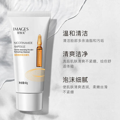 IMAGES Remover Deep Cleanser Foam Water-oil Balance Moisturizing Oil-Control Face Washing Products Hyaluronic Acid Nicotinamide