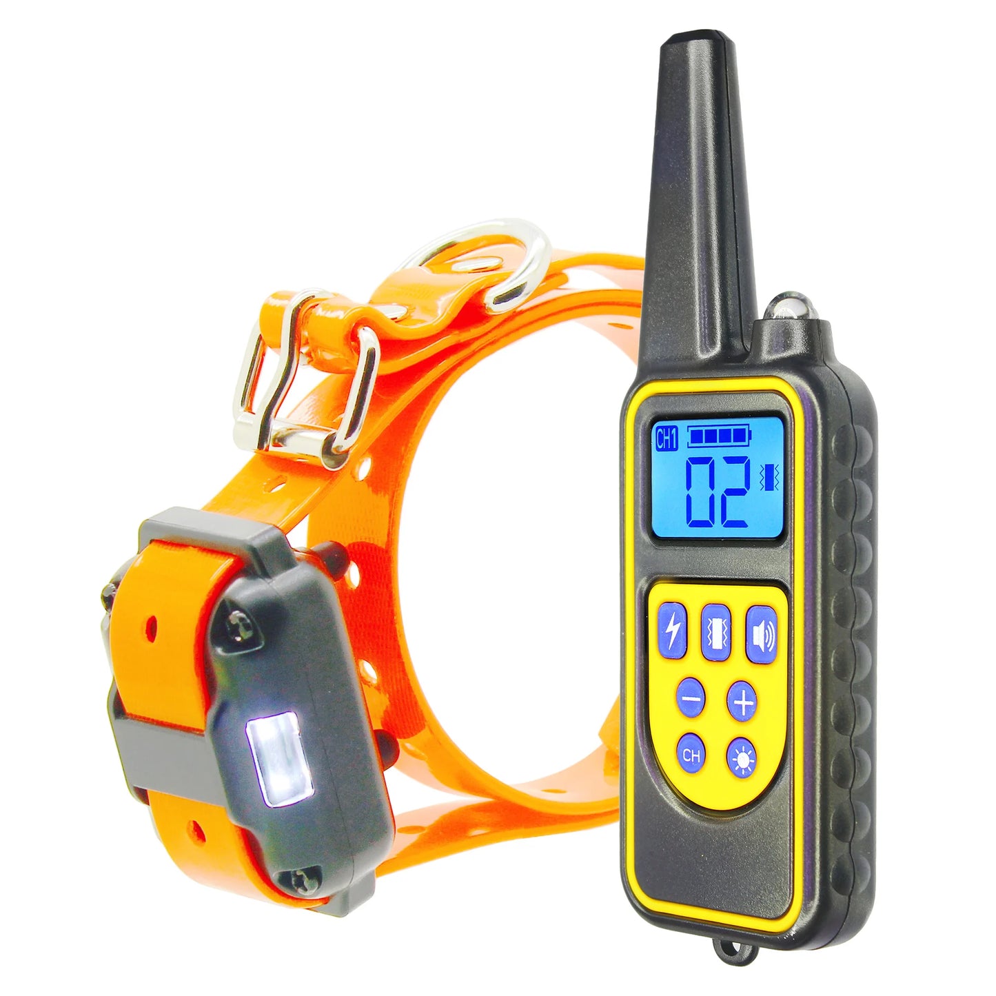 880 Remote Control Electric Dog Training Collar Pet Waterproof Rechargeable with LCD Display for Shock Vibration Sound 433 Mhz