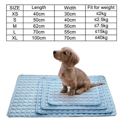 Dog Mat Cooling Summer Pad Mat For Dogs Cat Blanket Sofa Breathable Pet Dog Bed Summer Washable For Small Medium Large Dogs Car