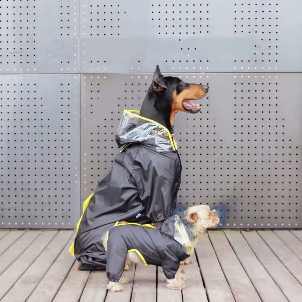 Waterproof Dog Raincoat Jumpsuit For Small Medium Large Dogs Rain Coat Outdoor Pet Clothes Puppy Doberman Labrador Jacket TLC04