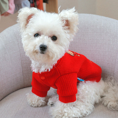 Pet dog cat Miqiu winter ticket sweater two feet Teddy Bear warm small clothes manufacturers direct supply