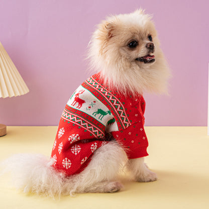 Dog Snow Sweaters Snowman Sweaters Xmas Dog Holiday Sweaters New Year Christmas Sweater Pet Clothes for Small Dog and Cat