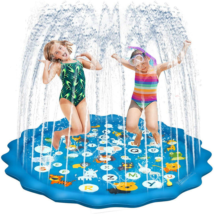 In stock 00CM50C70CM kids outdoor dolphin play mat lace letter sprinkler mat pet water spray mat