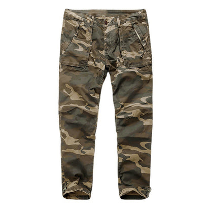 2024 new men's sports trousers camouflage cotton water-water men's trousers loose large size men's tooling pants spot