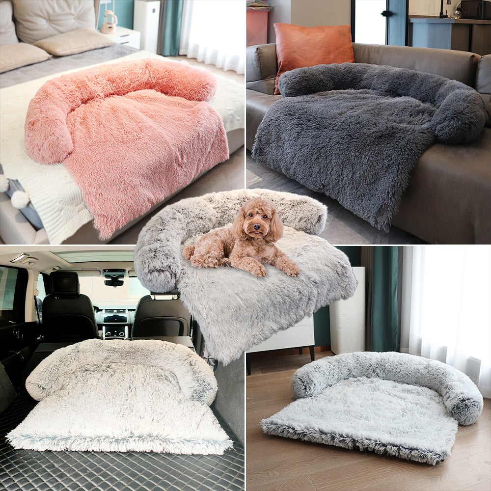 Amazing popular pet supplies plush kennel plush blanket pet kennel dog sofa bed factory wholesale