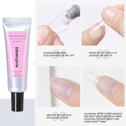 30g New Easy Stick Solid Nail Tips Gel Transparent UV Glue For False Nails Function Gel Polish All for Manicure Adhesive Strong*