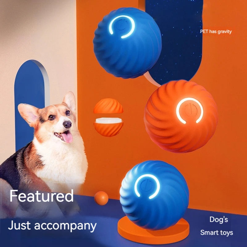 Smart Dog Toy Ball Automatic Moving Bounce Rolling Ball for Small and Medium Dog Cat Toy USB Rechargeable Dog Anti Tamper Home