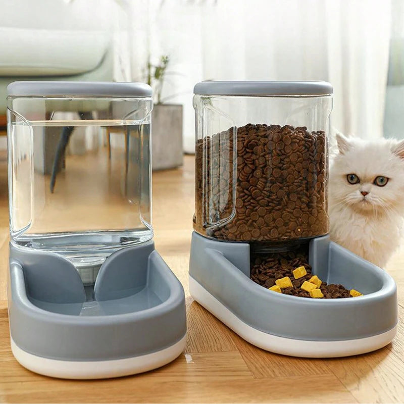 1Pc Automatic Pet Feeder, Pet Water Dispenser, Large-Capacity Dog And Cat Feeder And Water Dispenser