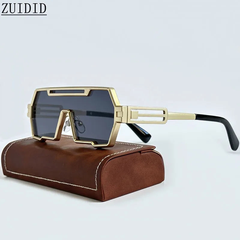 Heavy Metal Steampunk Sunglasses For Men Square Vintage Punk Fashion Glasses Retro Gafas De Sol Hombre Lunette De Soleil Homme