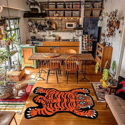 Carpet for Living Room Cute Cartoon Tiger Large Area Children Bedroom Bedside Rug Home Decoration Corridor Cloakroom Mat ковер