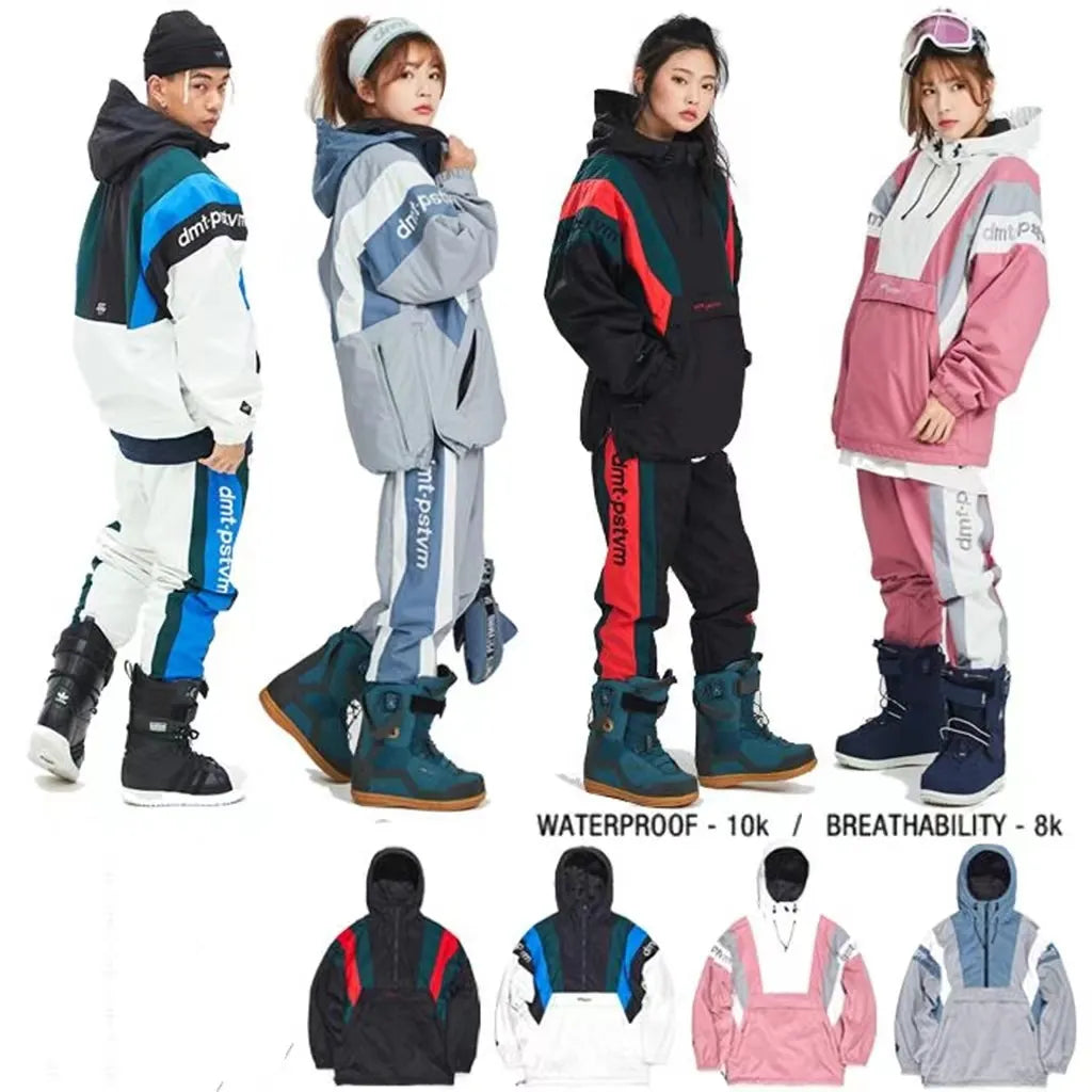 Ski Suit Women Men Ski Hoodie Skiing Snowboard Suit Male Female Winter Warm Outdoor Waterproof Windproof Ski Jacket And Pants