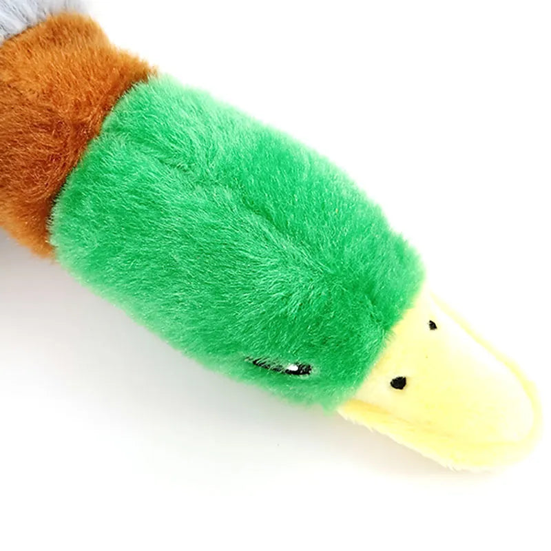 Dog Chew Toys Cute Plush Duck Sound Toy Stuffed Squeaky Animal Squeak Dog Toy Cleaning Tooth Dog Chew Rope Toys