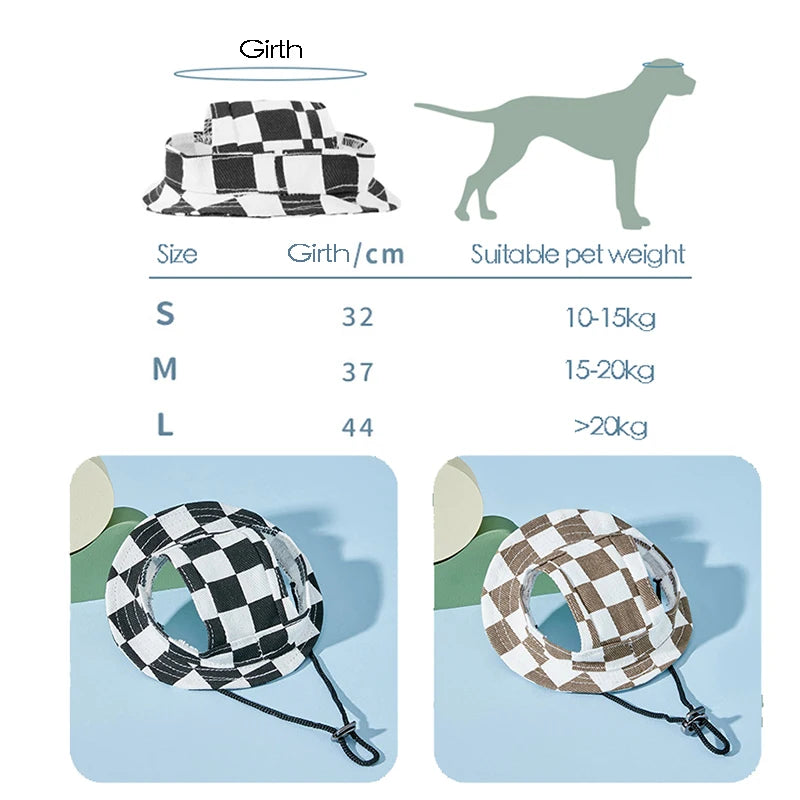 Pet Dog Cat Cap Breathable Summer Sunhat Cotton Fisherman Hat For Small Medium Large Dogs Cats Caps Pet Products