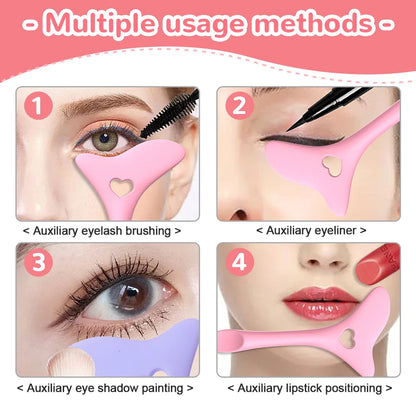 Silicone Eyeliner Stencils Wing Tips Marscara Drawing Lipstick Wearing Aid Face Cream Mask Applicator Makeup Tool Resusable