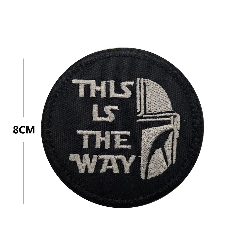 This Is The Way Embroidery Patch Military Sparta Sticker Decal Army Operator Helmet Tactical Patches badges