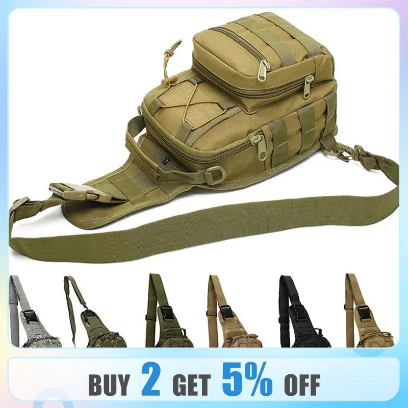 Outdoor Military Tactical Sling Sport Travel Chest Bag Shoulder Bag For Men Women Crossbody Bags Hiking Camping Equipment