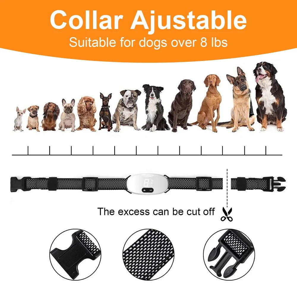 Bark Collar Rechargeable Anti Barking IP67 Electric Shock Collars Waterproof Training Collar for Small and Medium Dogs