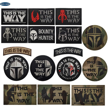 This Is The Way Embroidery Patch Military Sparta Sticker Decal Army Operator Helmet Tactical Patches badges