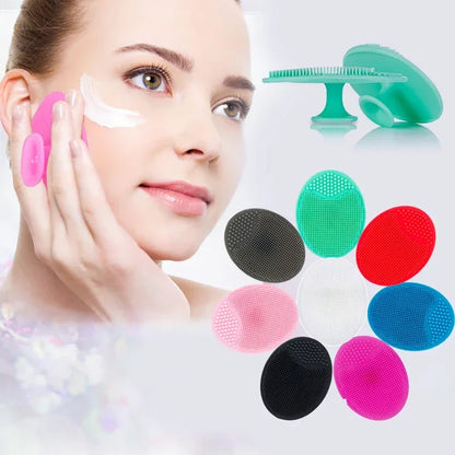 Silicone Cleaning Pad Exfoliating Brush Lifting Face Skin Scrub Suction Cup Baby Face Wash Brushes Massage Face Skin Care Tools