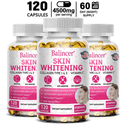 Balincer 1/3 Collagen & Vitamin C Capsules Support Skin, Joint & Hair Nail Health Support - Men & Women