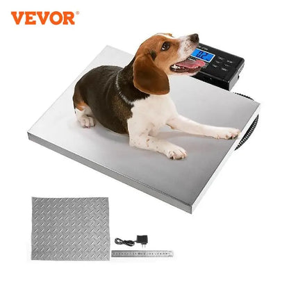 VEVOR 440/880/1100Lbs Digital Livestock Scale Large Pet Vet Scale Stainless Steel Platform Elect Ronic Postal Shipping Scale