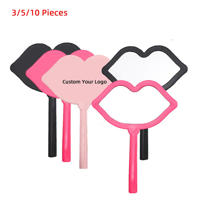 Makeup Mirrors With Handle Custom Logo Wholesale In Bulk Cosmetics Gift Ideas Small Business Eyelash SPA Hair Salon Mirror