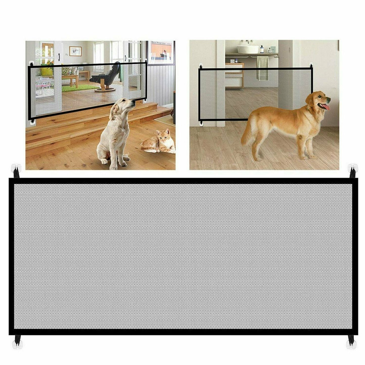 Pet Dog Fence Gate Safe Guard Dog Gate Safety Enclosure Mesh Fences Pet Supplies