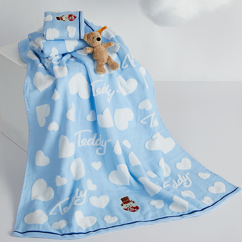 Jie Li Yalan Teddy Bear Sweet Pets Love Pure Cotton Soft Gauze Square Towel Towel Towels Three Set Gift Box