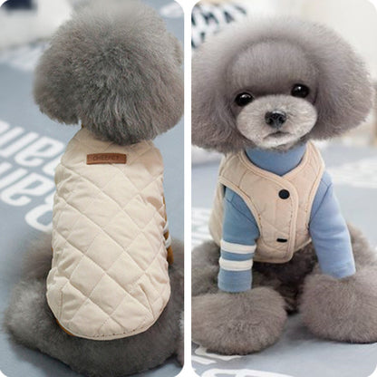 1 batch of foreign trade amazing vest pet clothes puppy dog cotton coat thick teddy bichon bomei autumn and winter clothes