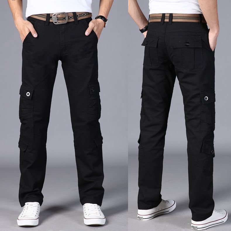 Foreign trade explosions men's tough guys do outdoor casual pants straight slim cotton multi-bag trousers factory direct sales