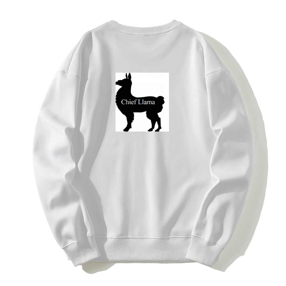 Silver fox fleece thermal hoodie     chief Llama