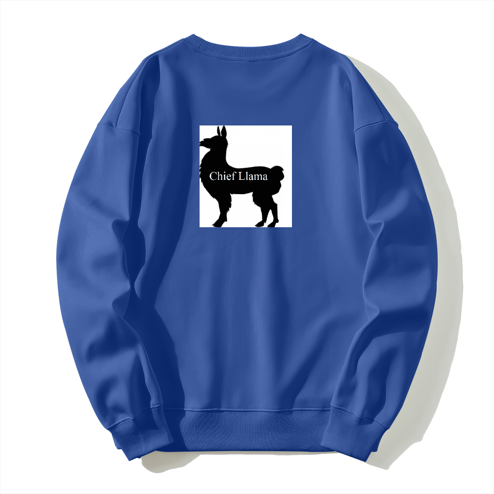 Silver fox fleece thermal hoodie     chief Llama