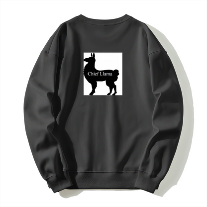 Silver fox fleece thermal hoodie     chief Llama