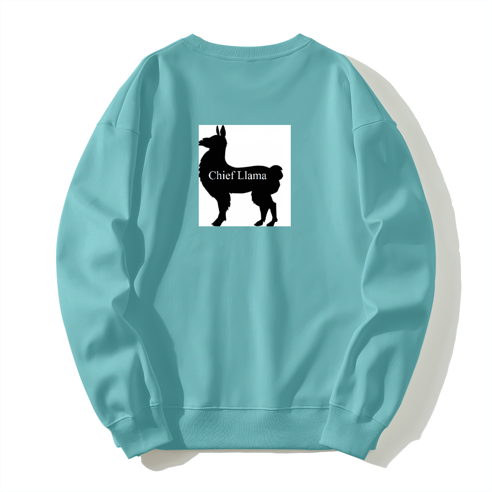 Silver fox fleece thermal hoodie     chief Llama