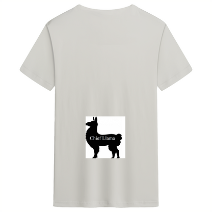 Men's Classic Straight Cotton Tee Chief Llama