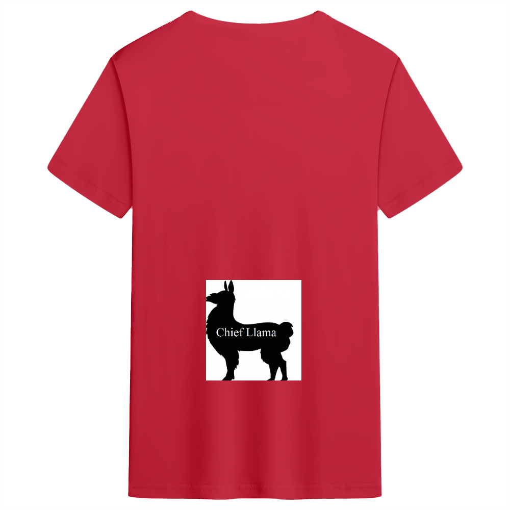 Men's Classic Straight Cotton Tee Chief Llama