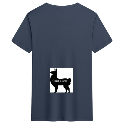 Men's Classic Straight Cotton Tee Chief Llama