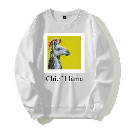 fleece thermal hoodie chief Llama