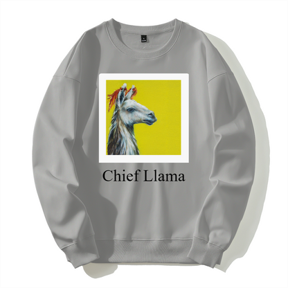 fleece thermal hoodie chief Llama