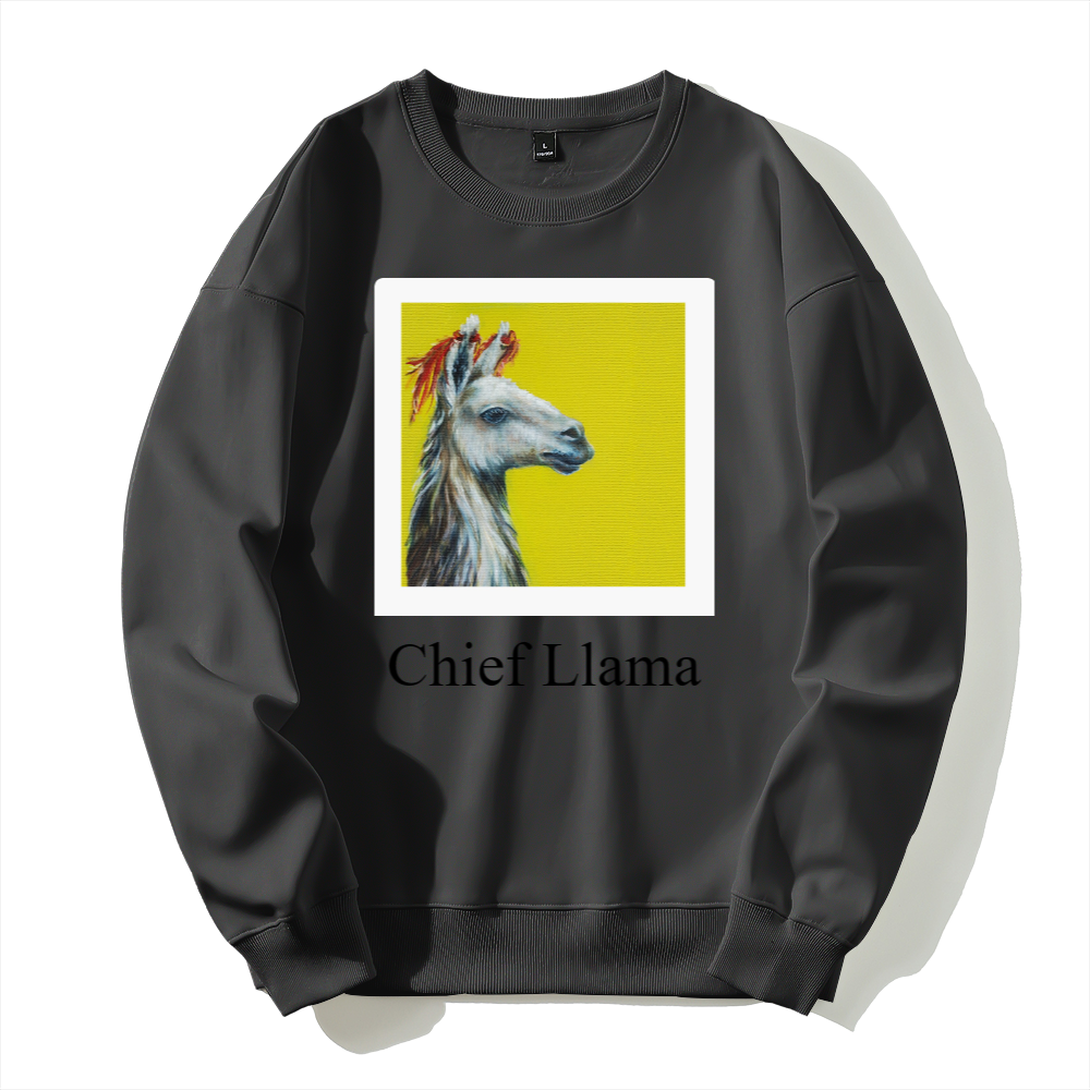 fleece thermal hoodie chief Llama