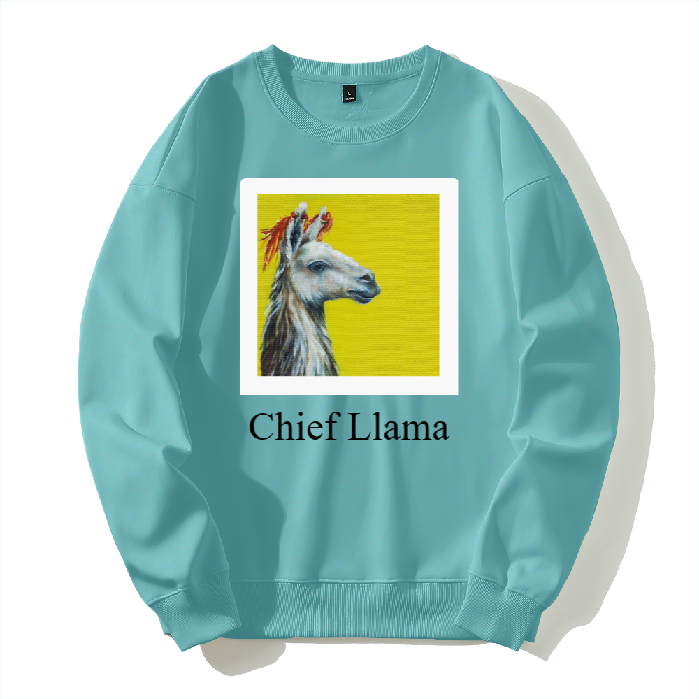 fleece thermal hoodie chief Llama