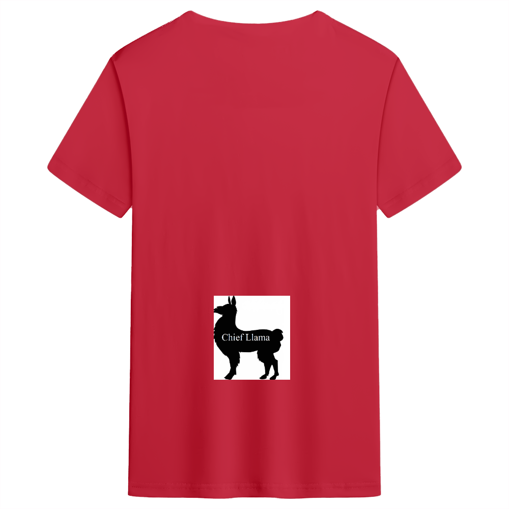 Men's Classic Straight Cotton Tee Chief Llama(1)