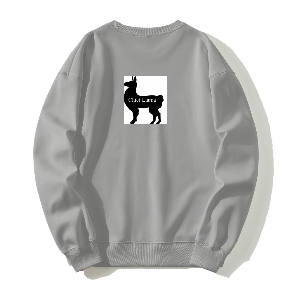 Silver fox fleece thermal hoodie Chief Llama