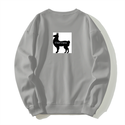 Silver fox fleece thermal hoodie Chief Llama